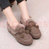 PointZerone棉拖鞋女冬季防滑家用豆豆鞋女加絨全包跟毛拖鞋女冬季外穿棉鞋女 棕色升級版 39 偏小請加大一碼拍 曬單實(shí)拍圖