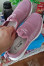 回力女鞋媽媽鞋秋季一腳蹬軟底透氣運動(dòng)老北京布鞋 0603 絳紫 38 曬單實(shí)拍圖