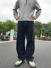 沐秋（MUQIU）沐秋2025秋季新款燈芯絨長(cháng)褲男直筒美式水洗復古商務(wù)休閑褲寬松 水洗黑 28 曬單實(shí)拍圖