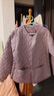 加絨加厚棉衣內膽女醫生護士加班工作服內搭棉襖保暖羽絨棉服冬季 MT24全身加絨V領(lǐng)紫色 3XL 135斤內 曬單實(shí)拍圖