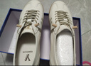 意爾康男鞋新款平底板鞋休閑男士皮鞋德訓小白鞋 57936W 米白40 曬單實(shí)拍圖
