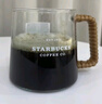 星巴克（Starbucks）杯子韓國漸變藤編透明玻璃杯帶把手大容量耐熱咖啡水杯生日禮物 藤編玻璃杯473ml 曬單實(shí)拍圖