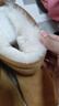 意爾康女靴雪地靴女冬季加絨保暖厚底休閑棉鞋時(shí)尚通勤百搭中筒靴子 土黃色 加絨 40 曬單實(shí)拍圖