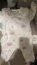 童泰新生嬰兒衣服連體衣夾棉秋冬季0-6月初生寶寶純棉加厚哈衣爬服 紫色花朵 59cm (建議1-3個(gè)月身高55-60cm) 曬單實(shí)拍圖