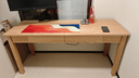 彤竹實(shí)木書(shū)桌櫸木簡(jiǎn)約現代長(cháng)方形臥室電腦桌學(xué)生兒童家用學(xué)習橡木桌子 FAS級紅橡直腿單桌+雙抽 160x60x75cm桌腿厚60mm 曬單實(shí)拍圖