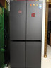 美的（Midea）熊墩墩601雙系統純平全嵌凈味除菌十字四開(kāi)門(mén)一級無(wú)霜家用電冰箱BCD-601WUSPZM(E)海貝黛 曬單實(shí)拍圖