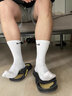 NIKI訓練襪男女毛巾底加厚襪冬款透氣純棉中筒襪子簡(jiǎn)約經(jīng)典四季運動(dòng)襪 四季款中筒襪：白色3雙 L碼（42-45碼） 曬單實(shí)拍圖