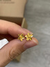 周六福（ZLF）  黃金耳飾女款無(wú)極金小雛菊足金耳釘 計價(jià) 0.97g 曬單實(shí)拍圖