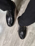 百麗（Belle）【禮盒款】三接頭牛津鞋男商務(wù)正裝皮鞋A2126CM5 黑色（三接頭款） 40 (250mm) 曬單實(shí)拍圖