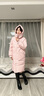 BOSIDENG25新款羽絨服女中長(cháng)款90絨連帽時(shí)尚休閑厚冬季保暖外套B250245252 櫻花蜜粉1925 S 160/84A 體重約100-110斤 曬單實(shí)拍圖