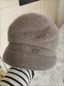 恒源祥中老年人帽子女?huà)寢屒锒旒雍癖Ｅ蹦棠掏妹€(xiàn)針織洋派防寒棉帽 咖啡色 單件帽子 曬單實(shí)拍圖