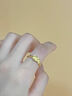 中國黃金（CHINA GOLD）黃金貓與魚(yú)戒指女款足金百搭指環(huán)手飾品情人節生日禮物送女友老婆 貓與魚(yú)戒指  圈號13  約0.9g 曬單實(shí)拍圖