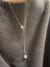 伊黛兒鈦鋼不掉色長(cháng)款項鏈女秋冬復古珍珠金色毛衣鏈氣質(zhì)高級感輕奢配飾 L2645金色 曬單實(shí)拍圖