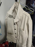 馬登工裝法式三袋夾克燈芯絨撞色拼接外套重磅純棉白牛翻領(lǐng)上衣男春 米白色 L （偏大，建議拍小一碼） 曬單實(shí)拍圖