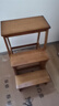 絲竹閣家用梯凳折疊梯加厚實(shí)木梯椅凳子兩用登高凳小梯子換鞋矮凳爬梯竹 三層茶色【翻轉收納】 曬單實(shí)拍圖