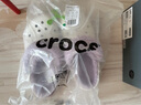 卡駱馳（CROCS）貝雅暖絨克駱格洞洞鞋|206633 白/淡紫 -577 39(240mm)  曬單實(shí)拍圖