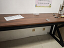 韻他實(shí)木電腦桌子雙人電競桌臺式辦公桌簡(jiǎn)約現代學(xué)習桌長(cháng)方形書(shū)桌 黑胡桃桌+黑架【18mm實(shí)木桌面】沖量?jì)r(jià) 220*60*75cm 曬單實(shí)拍圖