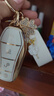 潮盟比亞迪鑰匙套海豹06海獅07秦L海鷗豚豹漢秦宋plus榮耀版車(chē)包扣殼 A款 米白色(四葉草繩扣) 1 曬單實(shí)拍圖