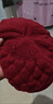 恒源祥帽子女中老年人冬天毛線(xiàn)帽兔毛媽媽帽圍巾加絨加厚奶奶保暖老人帽 酒紅色 均碼彈性(只有帽子)--收藏送手 曬單實(shí)拍圖