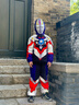 ULTRAMAN奧特曼衣服男童加絨加厚發(fā)光冬裝兒童賽羅男孩冬季套裝蜘蛛俠童裝 【歐布】（發(fā)光眼鏡） 140 【建議身高130-140cm】 曬單實(shí)拍圖