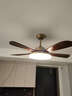 雷士（NVC）LED照明風(fēng)扇燈大尺寸開(kāi)葉吊扇燈簡(jiǎn)約中古風(fēng)新中式客廳餐廳強勁風(fēng) 曬單實(shí)拍圖