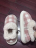 樸西月子鞋女款棉鞋室內家居女士棉拖鞋包跟保暖冬季毛絨拖鞋女情侶款 蜜桃粉 35 【35-36】 曬單實(shí)拍圖
