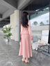 OLJ高檔品牌連衣裙女2025年秋冬新款氣質(zhì)收腰時(shí)尚顯瘦喜宴兩件套裙子 粉色 M 建議110斤以?xún)?曬單實(shí)拍圖
