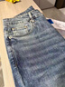 北海二巷男士褲子2024新款復古深藍色彈力錐形潮牌牛仔褲春季修身小腳 LD8005藍色 30 (115-125斤) 曬單實(shí)拍圖