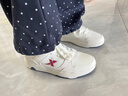 特步板鞋小滑板女休閑時(shí)尚滑板鞋新款潮搭女防水足底支撐女鞋輕便女鞋 帆白/深棗紅 37 曬單實(shí)拍圖