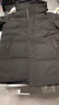 鴨鴨中老年羽絨服男爸爸冬裝中長(cháng)款冬季新款加厚連帽商務(wù)休閑老人外套 黑色 L 【建議140-150斤】 曬單實(shí)拍圖