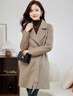 尚靜毛呢大衣女25年冬新女裝氣質(zhì)高級感系帶收腰包邊工藝雙面呢大衣女 曬單實(shí)拍圖