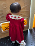 優(yōu)奇嬰兒滿(mǎn)月連衣裙春秋一歲女寶寶百天周歲禮服裙小月齡裙公主裙 曬單實(shí)拍圖