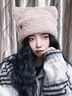 SOMUBAY月子帽產(chǎn)后秋冬季孕婦帽子坐月子女保暖針織帽百搭毛絨貓耳毛線(xiàn)帽 卡其(貓耳朵) 均碼(55-59cm) 曬單實(shí)拍圖