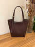 viney牛皮包包女包手提菜籃子包輕奢斜挎單肩生日禮物高級感送女友老婆 曬單實(shí)拍圖
