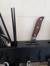 OEMG高端廚房置物架壁掛多功能免打孔廚房用具置物架刀架筷籠架收納架 【黑色】50cm刀架【雙筷筒+8掛鉤+抹布桿】 曬單實(shí)拍圖