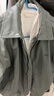 NOTHOMME潮牌3M新雪麗復古cleanfit夾棉外套保暖PU皮夾克棉服 灰綠色 灰綠色 M 曬單實(shí)拍圖