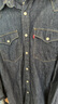 李維斯（Levi's）情侶款牛仔長(cháng)袖襯衫85745-0002 深藍色 S 曬單實(shí)拍圖