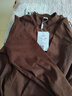 LOVER RUCCI半高領(lǐng)咖色打底衫女春秋女士純棉長(cháng)袖t恤衫修身內搭上衣小衫 咖啡色 2XL (125-135斤) 曬單實(shí)拍圖