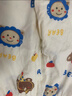 迷你木木屋兒童睡衣春夏男女童棉七分袖開(kāi)衫家居服套裝 白/藍節日小熊 120  曬單實(shí)拍圖