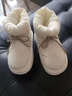LZJV高幫棉拖鞋女士冬季新款外穿包跟防水滑厚底耐保暖毛絨月子棉鞋男 白色 36-37 【適合35-36】 曬單實(shí)拍圖