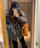 妙奕嘉短款派克服女棉服女士外套冬季高級感新款羽絨棉襖小個(gè)子洋氣時(shí)尚 灰色韓系美式復古夾棉派克服 M 【建議100-135斤】 曬單實(shí)拍圖