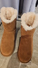 UGG秋季女士休閑舒適純色保暖平底圓頭蝴蝶結款短靴雪地靴1153514 CHE | 栗色 38 曬單實(shí)拍圖