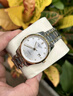 LENRLONS瑞士正品手表男女士全自動(dòng)機械表超薄防水夜光時(shí)尚潮流專(zhuān)用男女表 升級版間金白面男款+送皮帶 曬單實(shí)拍圖