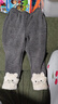 戴維貝拉兒童打底褲女童秋冬加絨褲子女寶寶針織休閑褲 曬單實(shí)拍圖