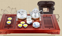 金灶（KAMJOVE）功夫整套茶具套裝 全自動(dòng)上水茶盤(pán)實(shí)木茶臺 茶道組合式茶盤(pán)K-316 搭配H10泡茶壺 陶瓷茶具 茶渣桶 曬單實(shí)拍圖