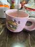 可愛(ài)fufu生日蛋糕馬克杯帶蓋勺陶瓷杯送女生高顏值有意義生日禮物 漢堡生日蛋糕杯+勺1個(gè)350ml 曬單實(shí)拍圖