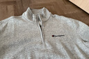 Champion冠軍加絨衛衣男半拉鏈立領(lǐng)上衣女美式休閑潮 淺灰色 L  曬單實(shí)拍圖