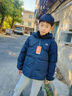 安踏兒童羽絨服男中大童2026冬季新款四防科技加厚保暖女孩面包服外套 深夜藍-2 絨子含量85% 150 充絨量138g 曬單實(shí)拍圖