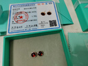 timebetter天然石榴石銀耳釘女圓形簡(jiǎn)約小眾設計紅色四葉草銀耳環(huán)送證書(shū) 石榴石銀耳釘圓/直徑約6mm 925銀材質(zhì) 曬單實(shí)拍圖
