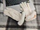 恒源祥手套女冬季2025新款騎行防風(fēng)電動(dòng)車(chē)加絨加厚防寒保暖毛絨麂皮手套 米色 均碼 曬單實(shí)拍圖